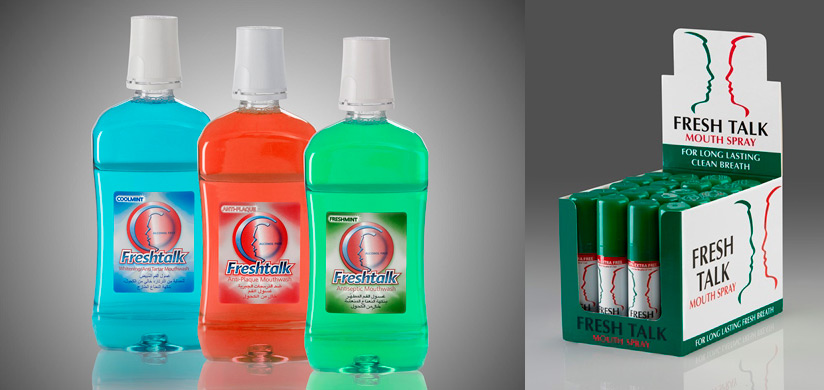 Freshtalk mouthwash and breath fresheners